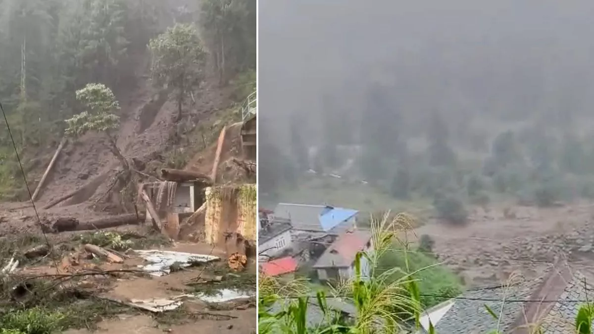 Chamba Cloudburst VIDEO: डलहौजी के तलाई में बादल फटा, गांव में पहुंची बाढ़ तो लोगों की निकली चीखें; पुल और गाड़ियां बही
