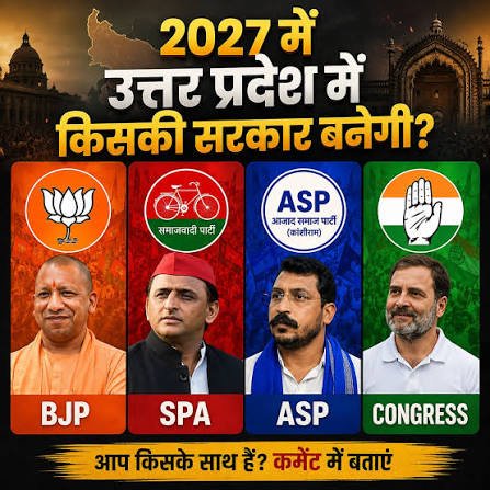 उत्तर प्रदेश 2027 में किसकी बनेगी सरकार? — एक संभावित राजनीतिक विश्लेषण