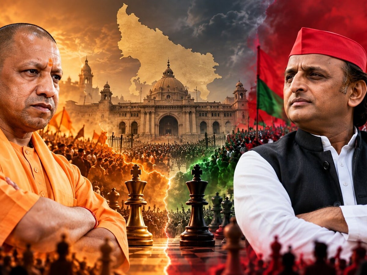 योगी vs अखिलेश : वोट बैंक बचाने की लड़ाई, BJP की अग्निपरीक्षा लेगी सपा की सोशल इंजीनियरिंग की पिच